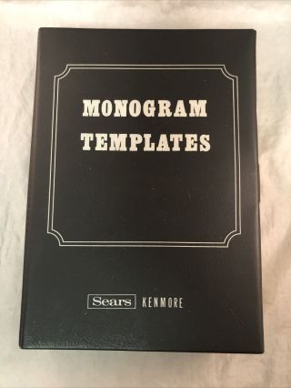 Vintage Sears Kenmore Sewing Machine Monogram Templates Complete
