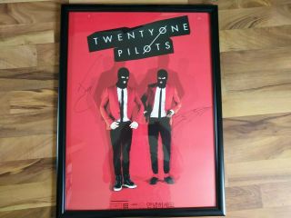 Twenty One Pilots Signed Poster Emotional Roadshow Tour Autographed 18x24
