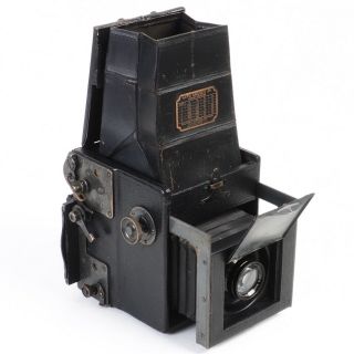 :folmer & Schwing Auto Graflex Jr 2¼ X 3¼ Camera W/ B&l Tessar Ic Lens (read)