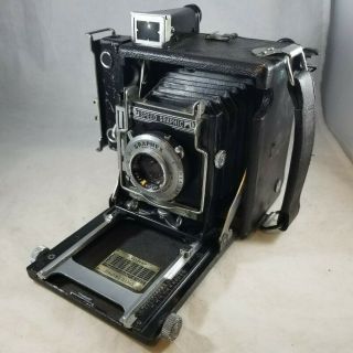 Vintage Graphex Graflex Speed Graphic Press Camera 101mm Optar 4.  5 Lens