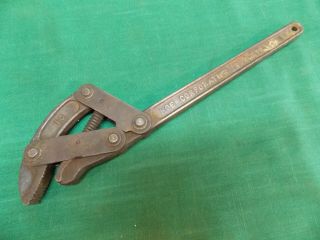 Vintage Hoe Corporation 10 " Adjustable Pipe Wrench.  Feb.  21,  1922 Poughkeepsie Ny