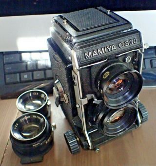 Vintage Mamiya C330 Professional Tlr Camera W/ Sekor S 80mm F2.  8 Lens,  Japan