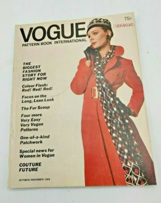 Vogue Pattern Book International October / November 1969 Vintage (m1)