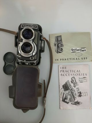 Vintage Rolleiflex Camera 1:3.  5/60 1:2.  8/60 Franke & Heidecke Dbp 2025868 Dbgm