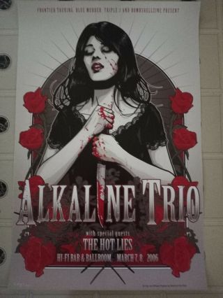Alkaline Trio Tour Poster Ed Of 500 - Gothic Artwork - Matt Skiba - Blink 182
