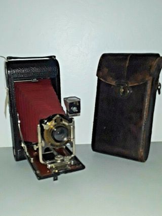 1903 Kodak No.  3a Folding Pocket Model B - 4 Marron Red Bellows 122 Film Camera