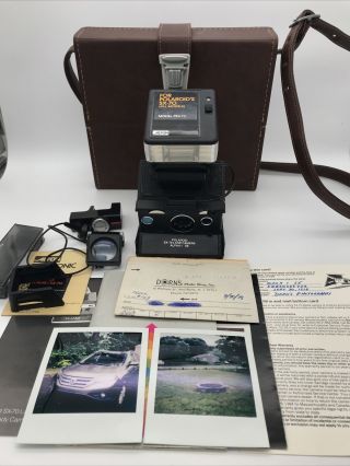 Polaroid Sx - 70 Alpha 1 Se Blue Button Land Camera,  W/flash Case,