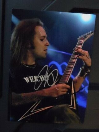 Alexi Laiho Children Of Bodom Live Fully Signed 7 X 5 " Photo