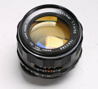 Asahi Pentax - Takumar 50mm F/1.  4 M42 Screw Mount Lens - 8 Element 1580388