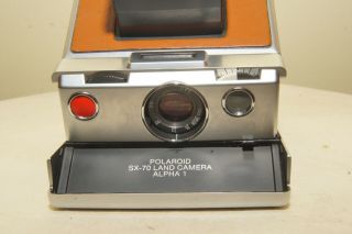 Vintage Polaroid SX - 70 Alpha 1 Land Camera Instant Film w/ Leather case; 4