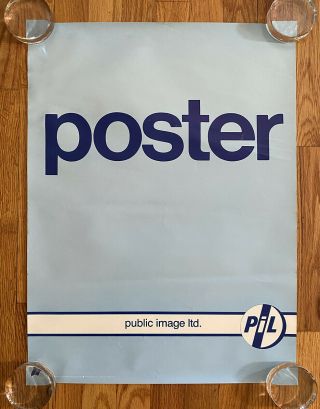 Pil P.  I.  L.  Public Image Ltd,  Vintage 1985 Poster,  John Lydon,  Rotten,  Punk,  Xlnt