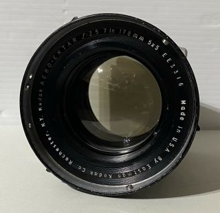Kodak Aero - Ektar F/2.  5 7 In 178mm 5x5 Lens