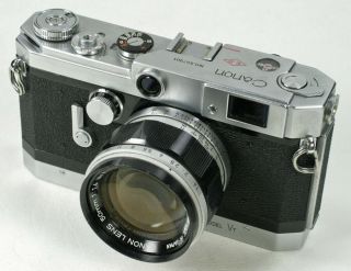 Canon Model Vt Rangefinder Camera With 50mm F/1.  4 Lens & Grip