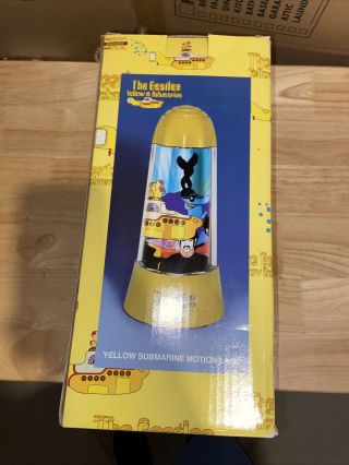 Rare Vintage The Beatles Yellow Submarine Motion Lamp Rotates/spins (2000s)
