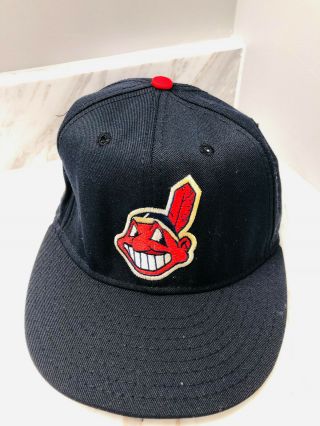 Vtg Cleveland Indians Snapback Hat Chief Wahoo Jacobs Field Cap
