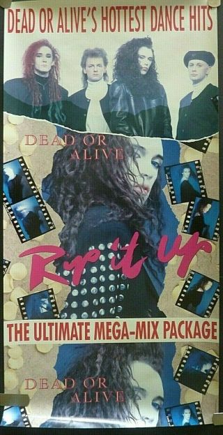 Pete Burns Dead Or Alive Rip It Up 1988 Vintage Orig Music Store Promo Poster