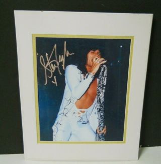 Autographed Steven Tyler Aerosmith Rock Band Singer Matted Photo 8x10