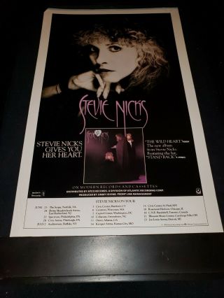 Stevie Nicks The Wild Heart Rare Radio Promo Poster Ad Framed