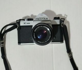 Asahi Pentax K1000 Camera W/ Smc M F/2 50mm Lens (no Lens Cover Or Bag. )
