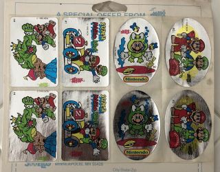 Vintage 1990 Mello Smello Nintendo Mario Bros 36 Stickers
