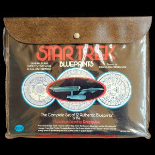 Vintage 1975 Star Trek Blueprints U.  S.  S.  Enterprise Complete Set Of 12 Prints