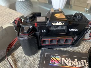 Nishika N8000 3 - D Camera,  & Twin Light 3000 Flash 3
