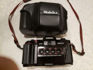 Nishika N8000 3 - D Camera With Case,  Neck - Strap,  Twin Light 300 Flash,  Manuals