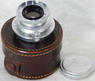 Vtg Leica Leitz Wetzlar Summaron F 3.  5 Cm 35mm Wide Angle Lens W/ Case Minty