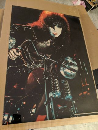 Kiss 1977 Rare Paul Stanley Chopper Poster Aucoin