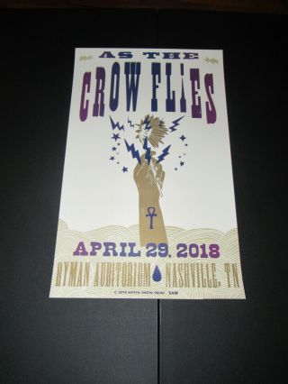 Chris Robinson As The Crow Flies Hatch Show Print Poster Ryman Auditorium