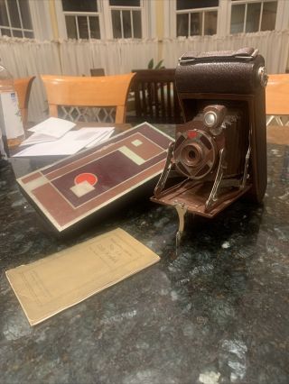 Walter Dorwin Teague 1a Gift Kodak Art Deco Camera W/ Case Box Limited 10,  000