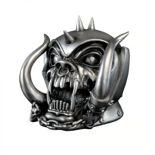 Alchemy Gothic Motorhead Warpig Logo Metalized Statue Metallic Silver Gunmetal