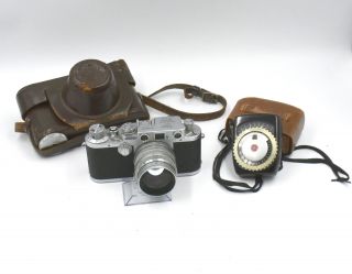 Vintage Leica Iiif 35mm Rangefinder Camera Bd Black Dial,  Ge Pr - 1