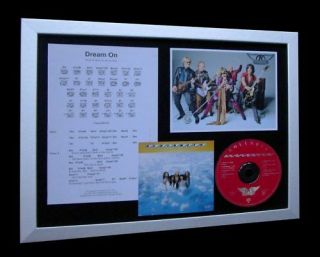 Aerosmith Dream On Ltd Classic Quality Music Cd Framed Display,  Fast Global Ship