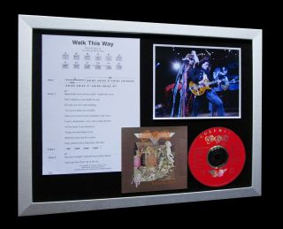 Aerosmith Walk This Way Limited Numbered Cd Gallery Quality Framed Display - Toys