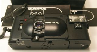 Olympus XA Rangefinder 35mm Film Camera with Zuiko 35mm f2.  8 lens with A11 Flash 3