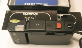 Olympus XA Rangefinder 35mm Film Camera with Zuiko 35mm f2.  8 lens with A11 Flash 4