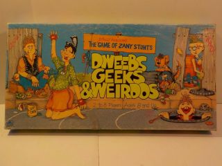 N Vintage Dweebs Geeks & Weirdos Totally Awesome Game Zany Stunts Board Game