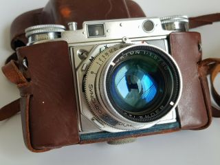 Ex,  Voigtlander Prominent With Nokton 50mm F1.  5 Lens With Leather Case.