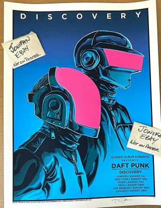 Daft Punk Discovery 2019 A/p Screen Print Poster Signed By The Artist Tim Doyle