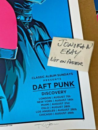 DAFT PUNK Discovery 2019 A/P Screen Print Poster Signed by the Artist Tim Doyle 2