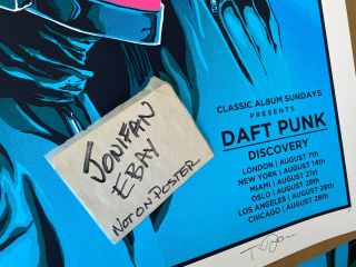 DAFT PUNK Discovery 2019 A/P Screen Print Poster Signed by the Artist Tim Doyle 3