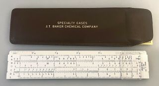 Vintage Aristo No.  89 Slide Ruler J.  T.  Baker Chemical Company Case Made Germany