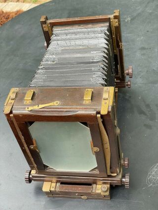 Ansco 5x7 Wood Field Camera,  Including Back And Ground Glass,  Parts/repair