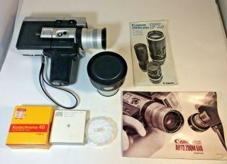 Vintage Canon Auto Zoom 518 8 Movie 8mm Film Camera With Parts