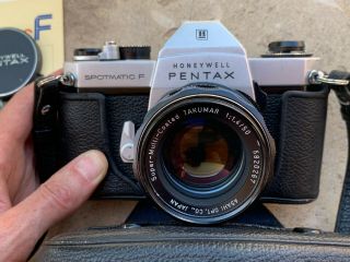 Honeywell Pentax Spotmatic F 35mm Camera Body W/ Smc Takumar 50mm F/1.  4 Lens Ex,