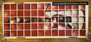 Talking Heads,  Popular Favorites,  1992 Promo Poster,  David Byrne,  Rare Xlnt
