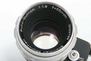 Steinheil Auto - Quinon 55mm F1.  9 Lens For Exakta Camera