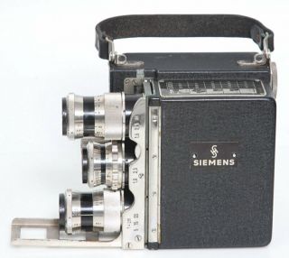 Siemens d 16mm 1935 movie camera 25mm f1.  5 50mm f2.  3 75mm Schneider C mount Lens 5