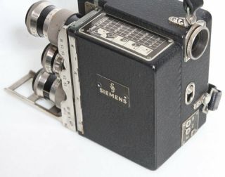 Siemens d 16mm 1935 movie camera 25mm f1.  5 50mm f2.  3 75mm Schneider C mount Lens 6